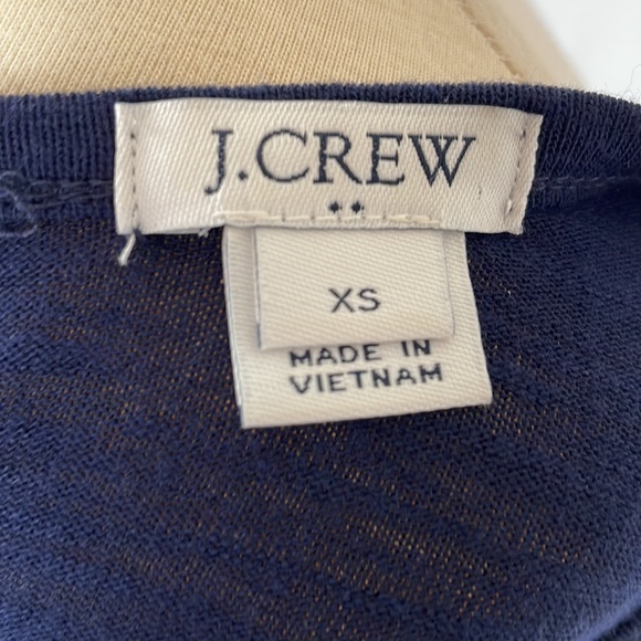 J. Crew Navy Blue Tank w/Blue & White Striped Shirt Tail and Back Keyhole - XS - Picture 10 of 12